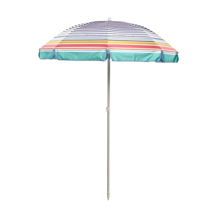 Coolibar - UV-werende Strandparasol - Intego - Multicolor Beach Stripe